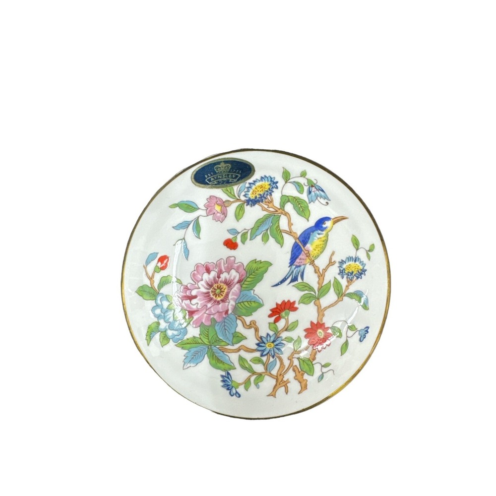 Aynsley Pembroke Fine English Bone China ROUND Trinket/Jewelry Box with Lid